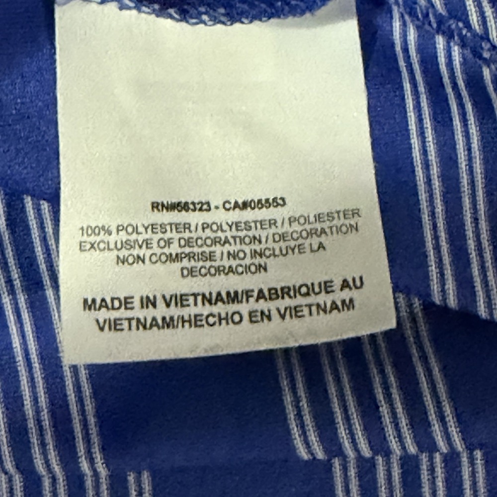 Nike Golf Tour Performance Polo Shirt Dri-Fit Blue White Striped Men's Size‎ M - Picture 4 of 9